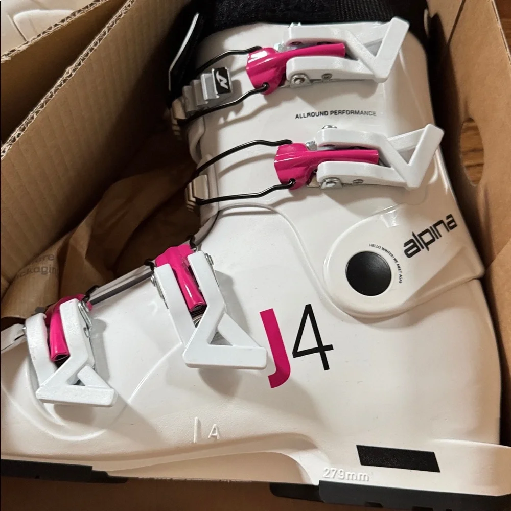 Alpina J4 junior white pink ski boot  - 235